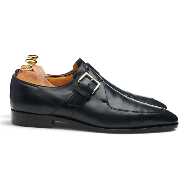 John Lobb Bourne monks cuir noir pointure UK 10,5