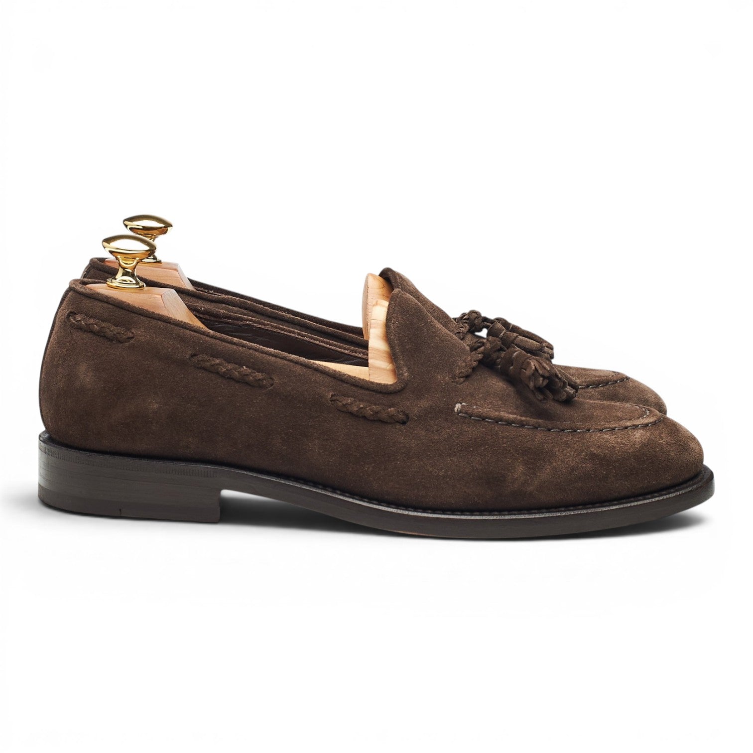 Velasca Beltramm mocassin daim marron UK 6 pompons