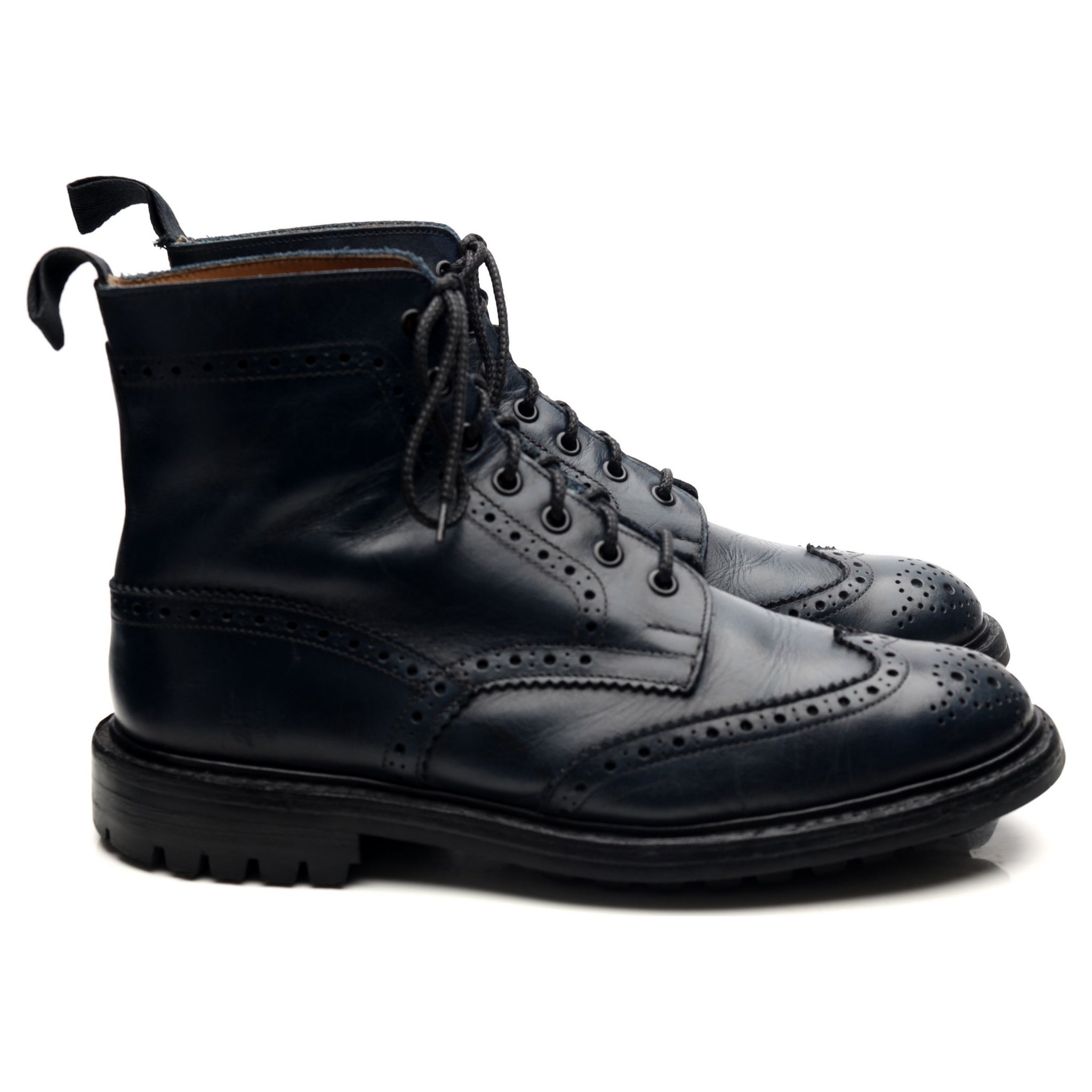 Tricker's Stow bottines cuir bleu marine 9 UK
