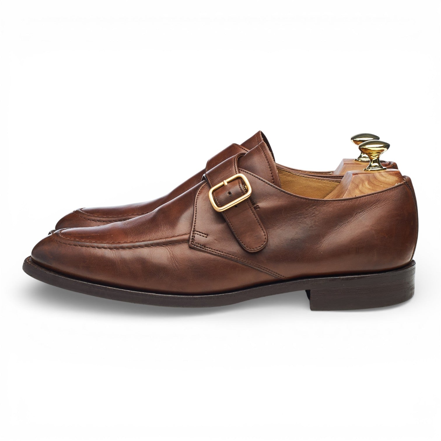 Barker monk strap cuir marron UK 7.5