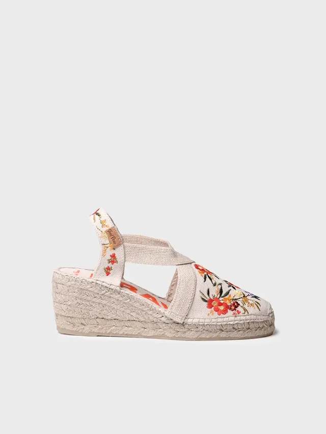 Toni Pons Montjoi espadrilles coton brodé vegan