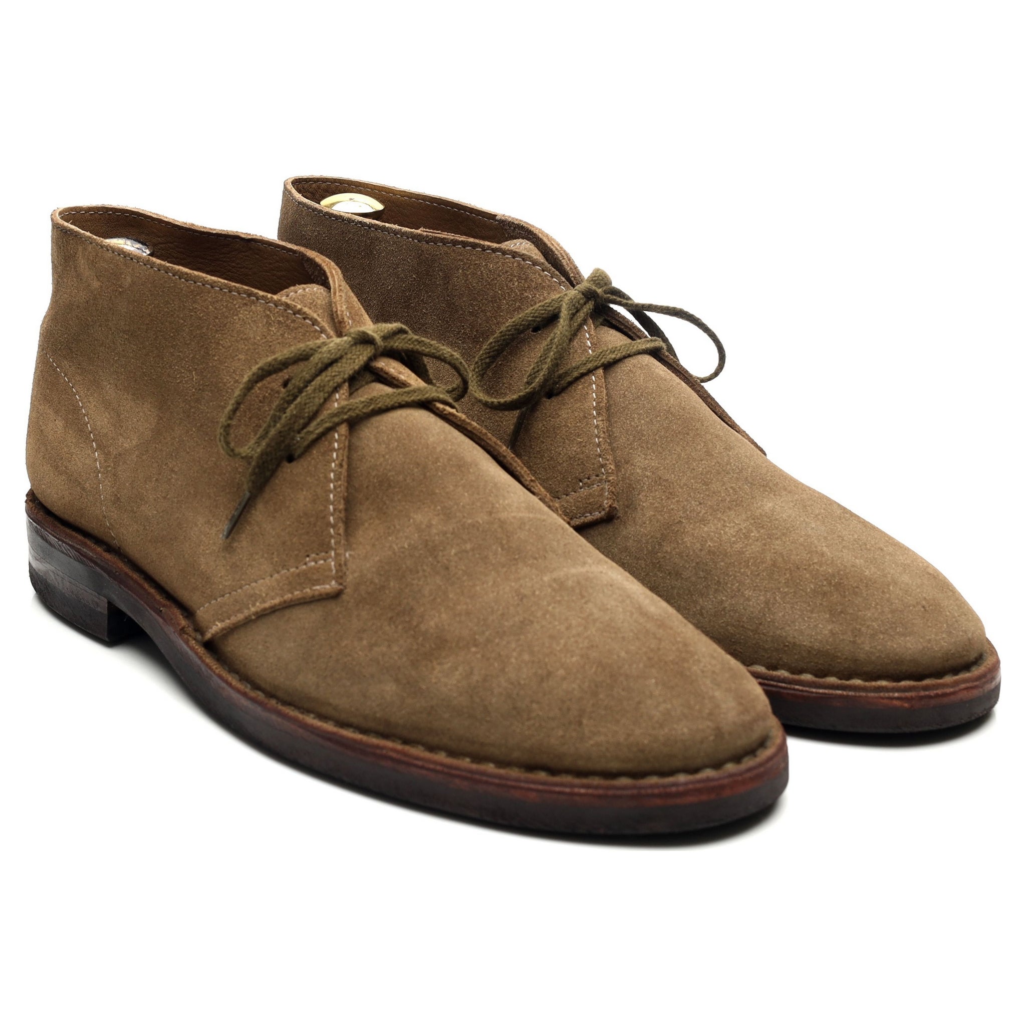 Drake's Clifford boots chukka suède taupe UK 10.5