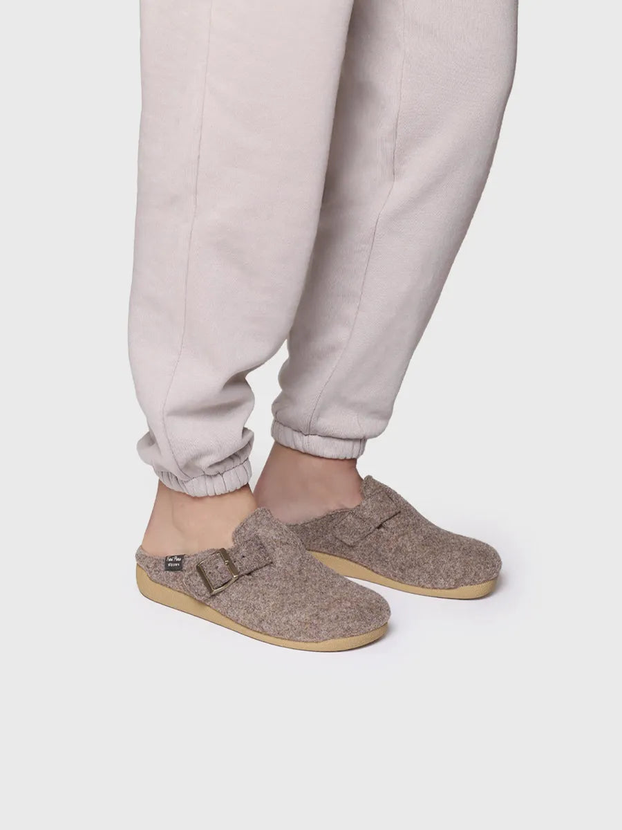 Toni Pons Mima-FP sabot feutre femme boucle taupe