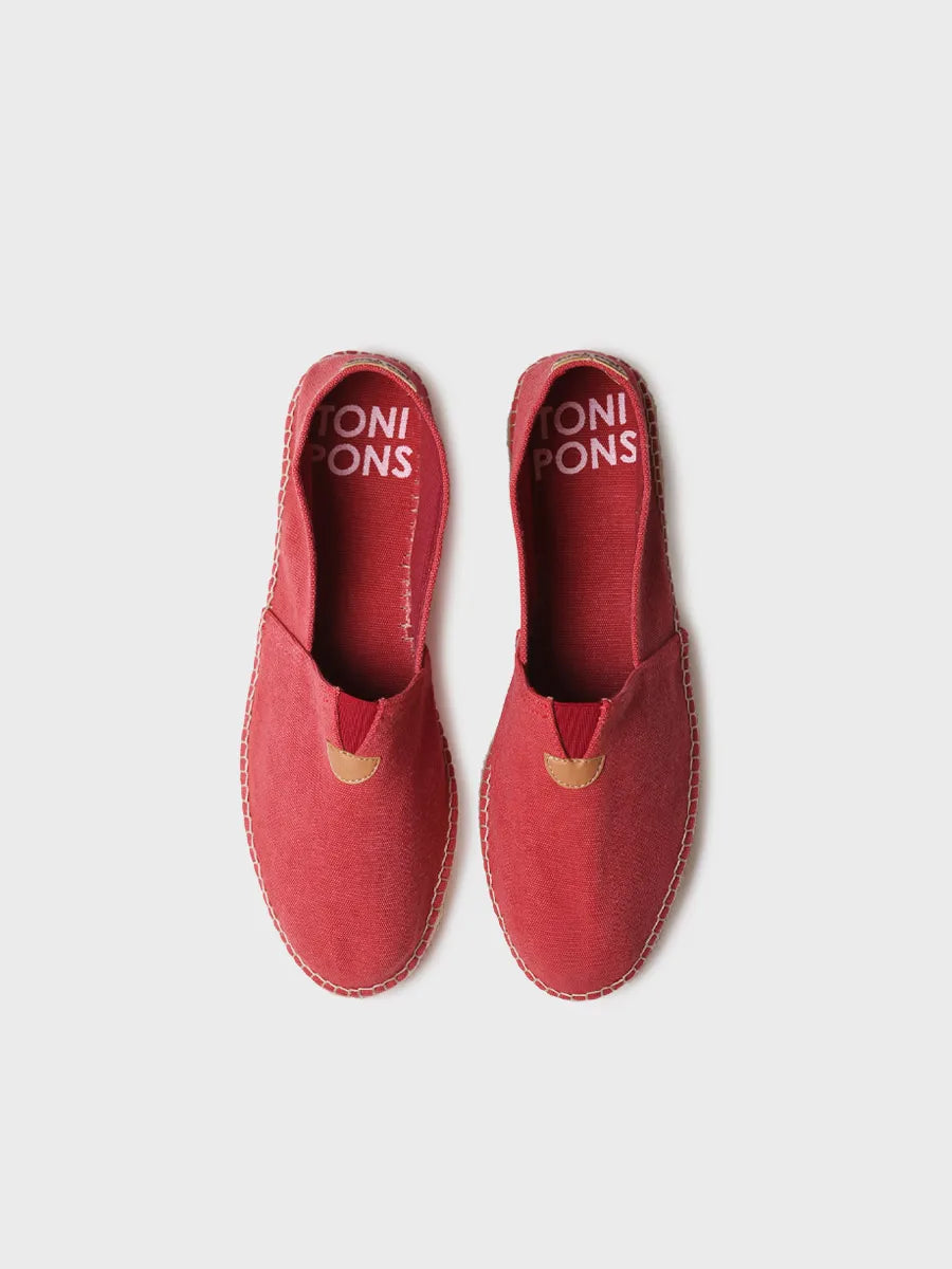 Toni Pons Blanes-ER espadrilles plates rouges vegan