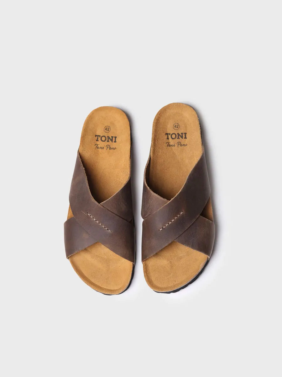 Toni Pons Gol-PE sandales homme kaki cuir huile