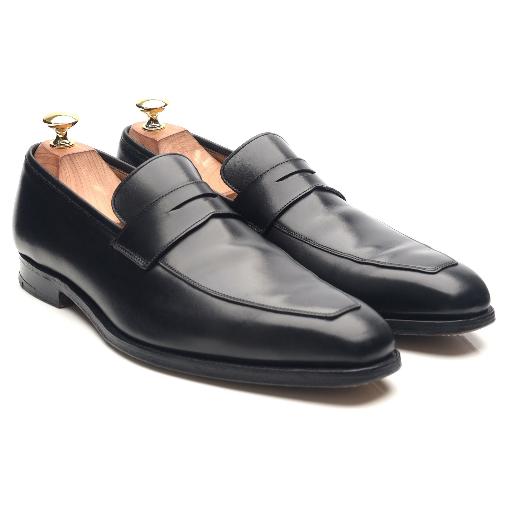 Crockett & Jones Merton mocassins cuir noir UK 8.5