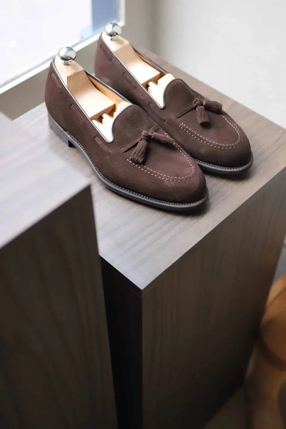 Malfroid Goodwood mocassin pompons veau velours