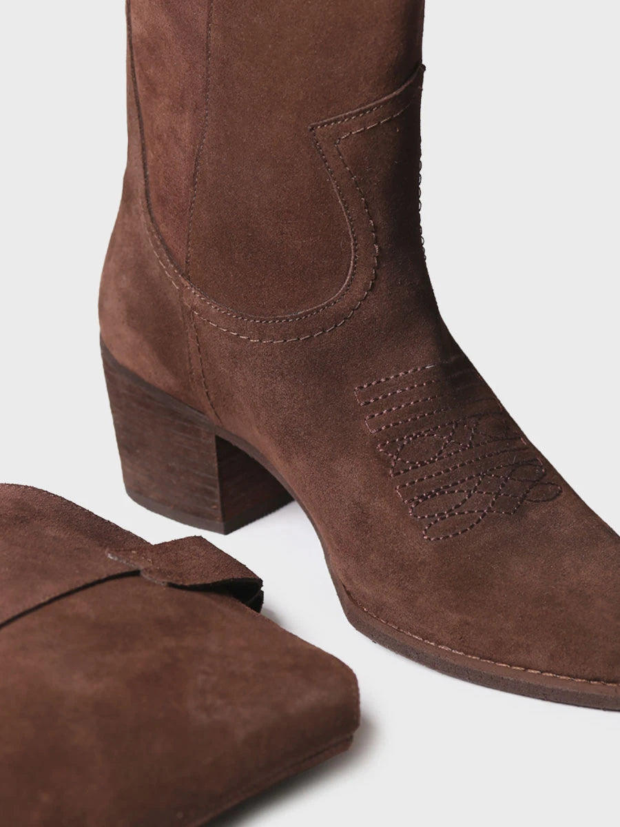Toni Pons Vitoria botte santiag daim talon 6 cm