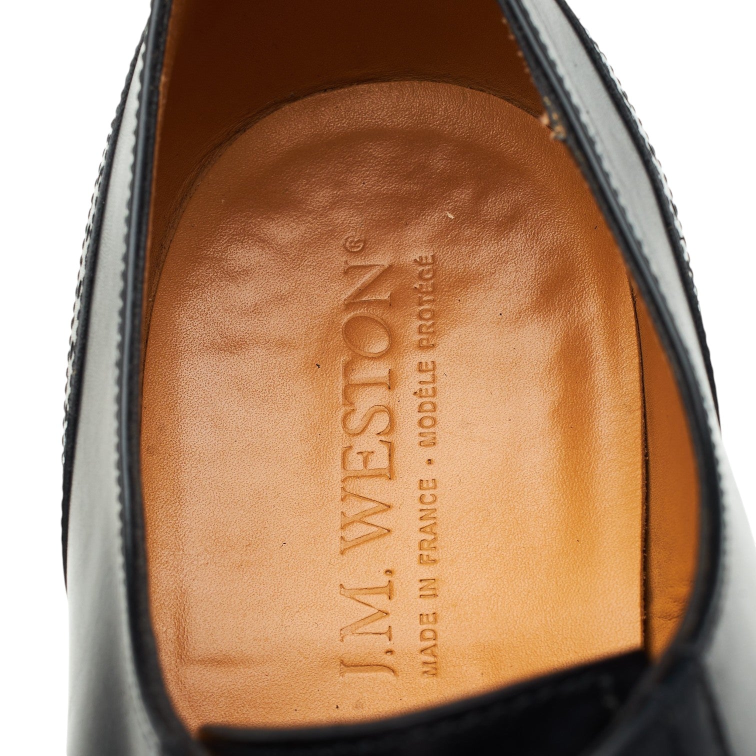 J.M. Weston 528 richelieu cuir noir UK 8,5