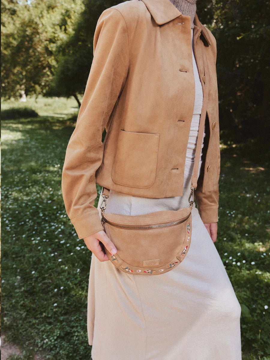 Toni Pons Gualta sac femme croûte cuir brodé