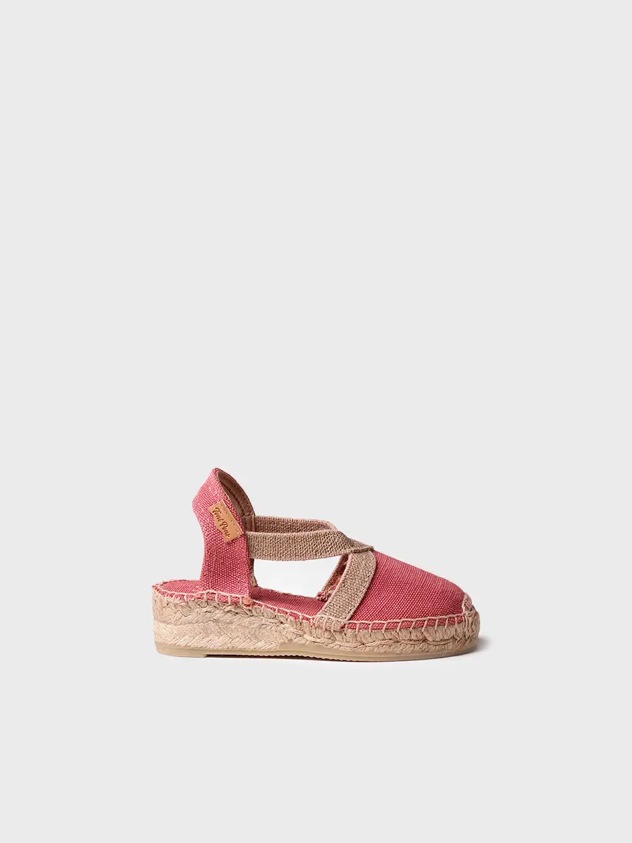 Toni Pons Edita-V espadrille enfant compensee blush vegan