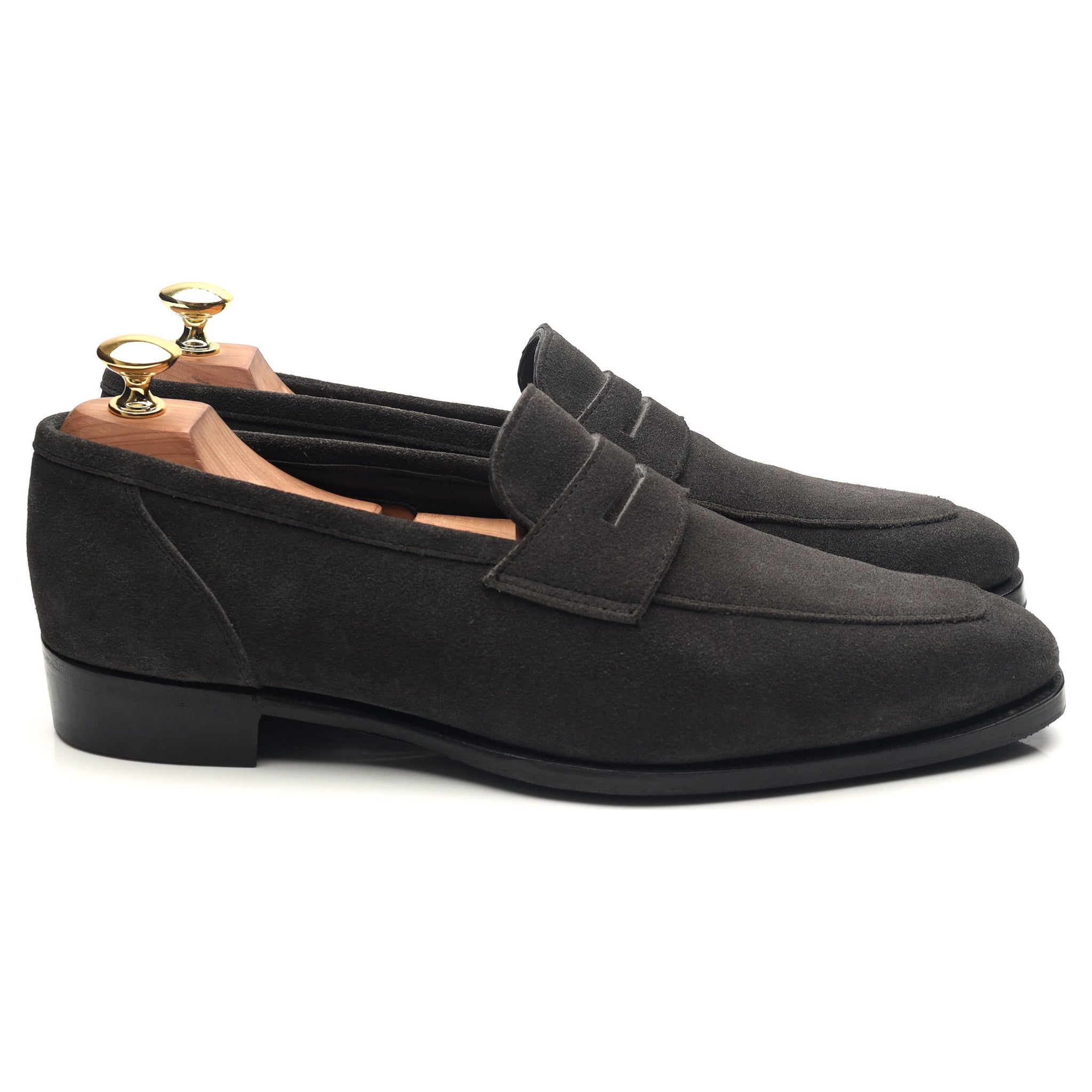 Kingsman Newport mocassins gris foncé suède pointure UK 8.5