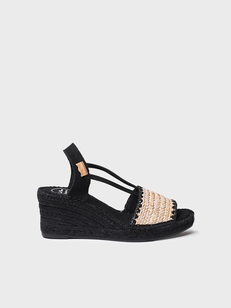 Toni Pons Selva-IP espadrille compensée noire 7 cm