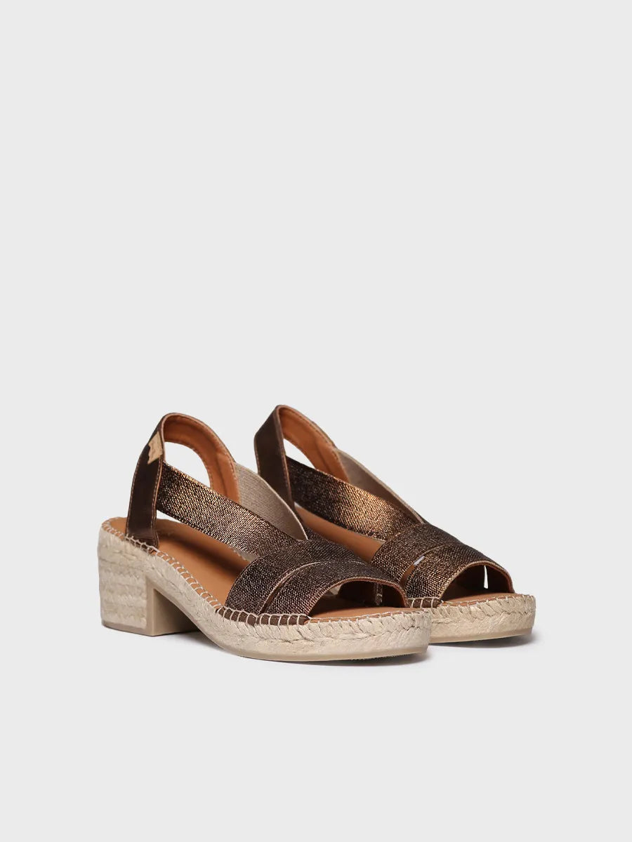 Toni Pons Dama espadrille talon 5,5 cm métallisé