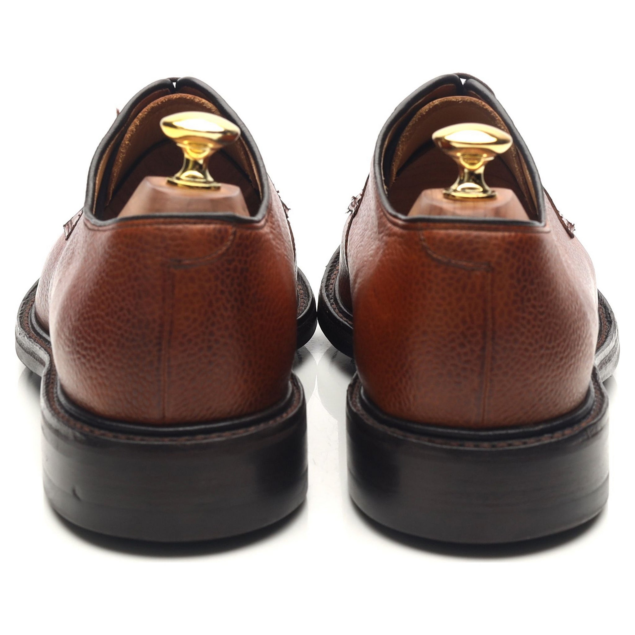 Barker Nairn derbys cuir grain marron UK 8