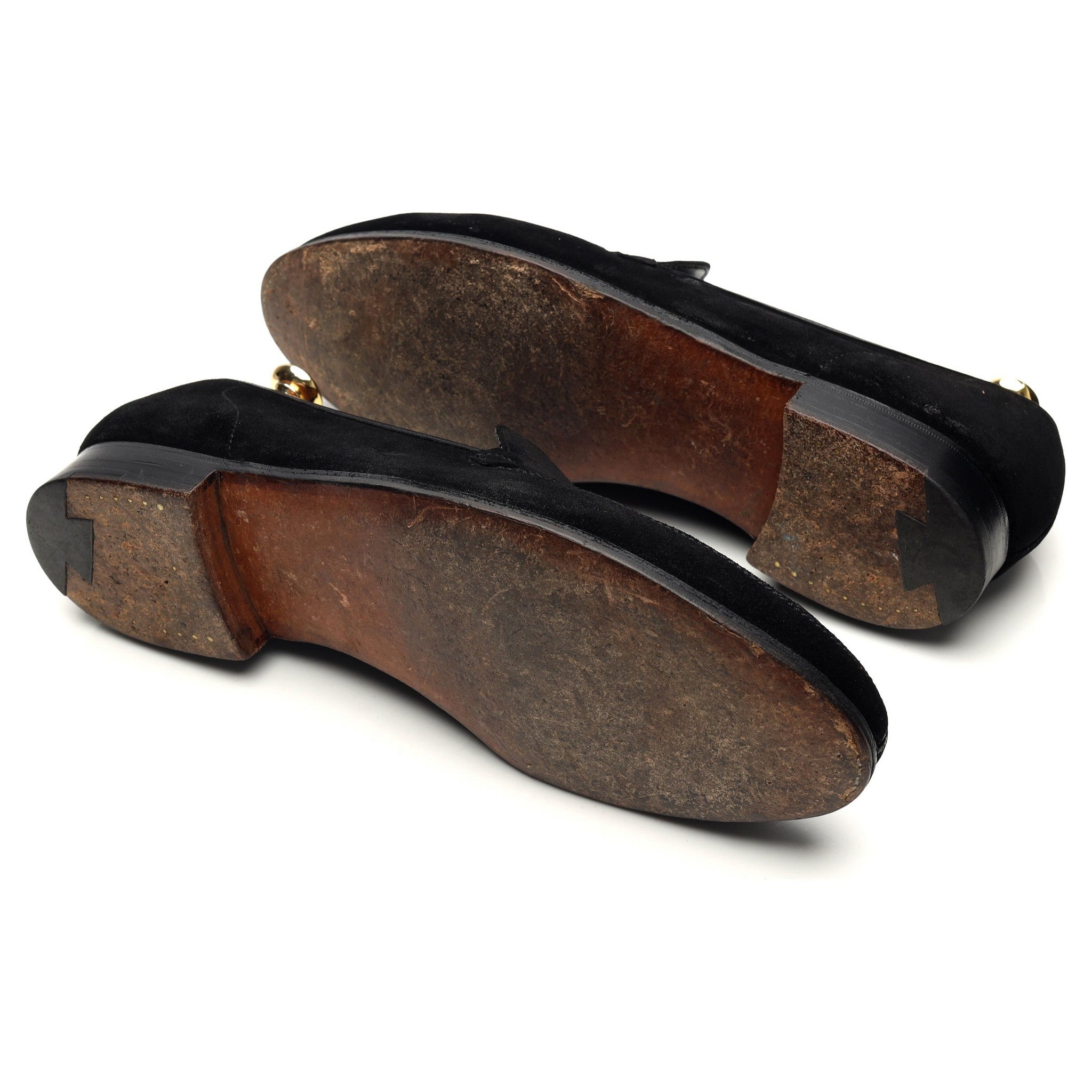 New & Lingwood Eton mocassins suède noir UK 9.5
