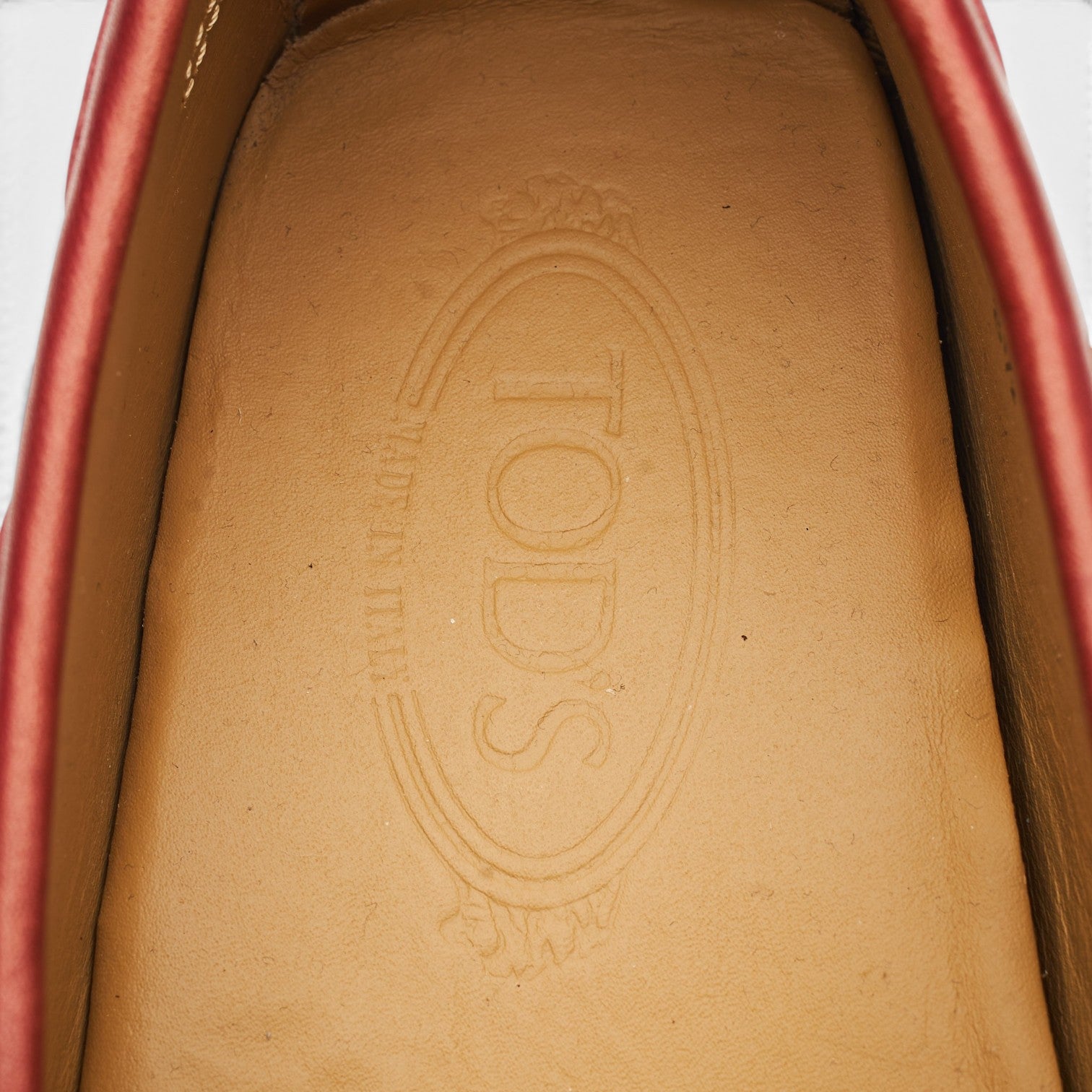 Tod's Gommino mocassins cuir rouge UK 8,5