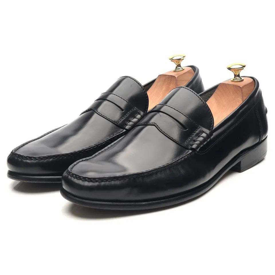 Barker Newington mocassins cuir noir UK 10.5 F