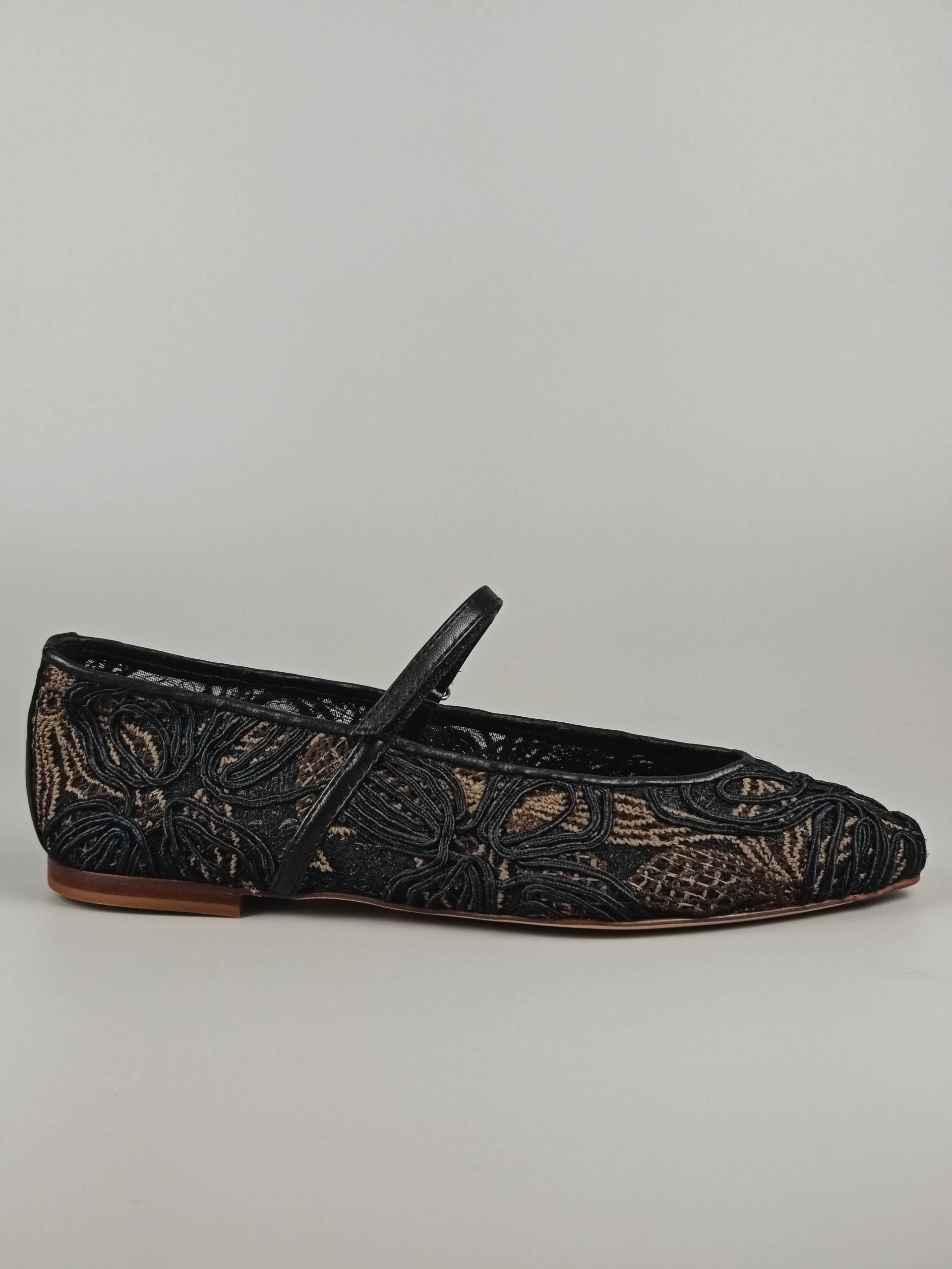 Lorena Paggi Margota ballerines tissu noir