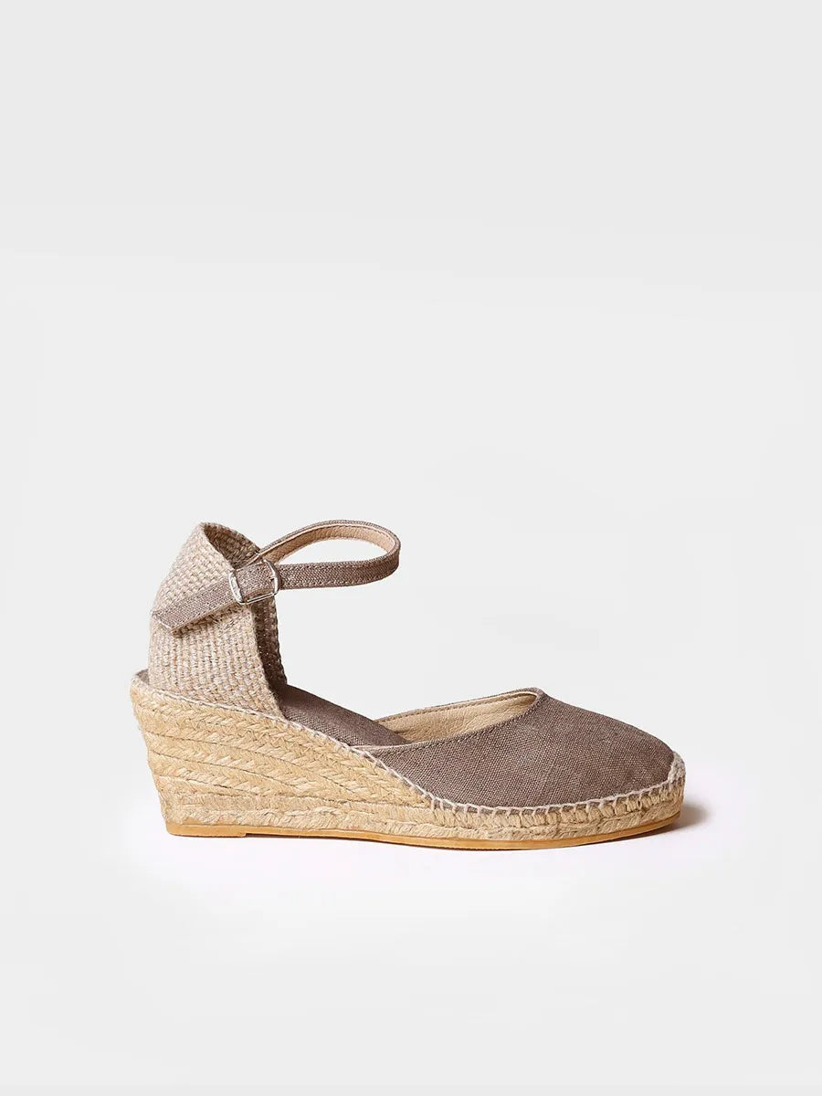 Toni Pons Caldes espadrilles compensées jute taupe