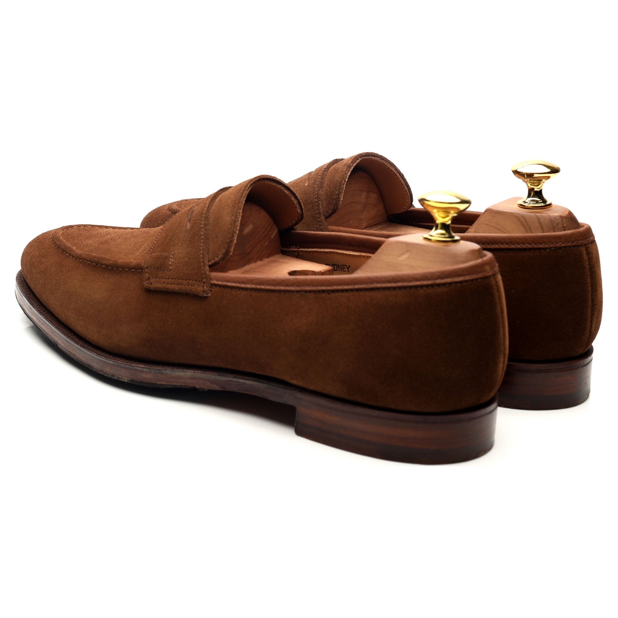 Crockett & Jones Sydney mocassins daim marron UK 8