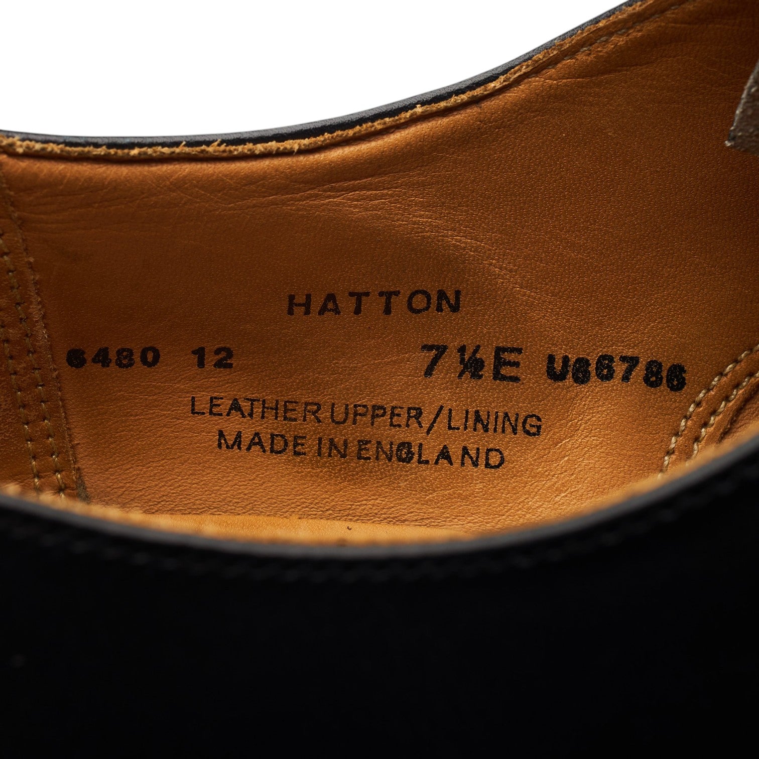 Crockett & Jones Hatton oxford cuir noir pointure UK 7.5
