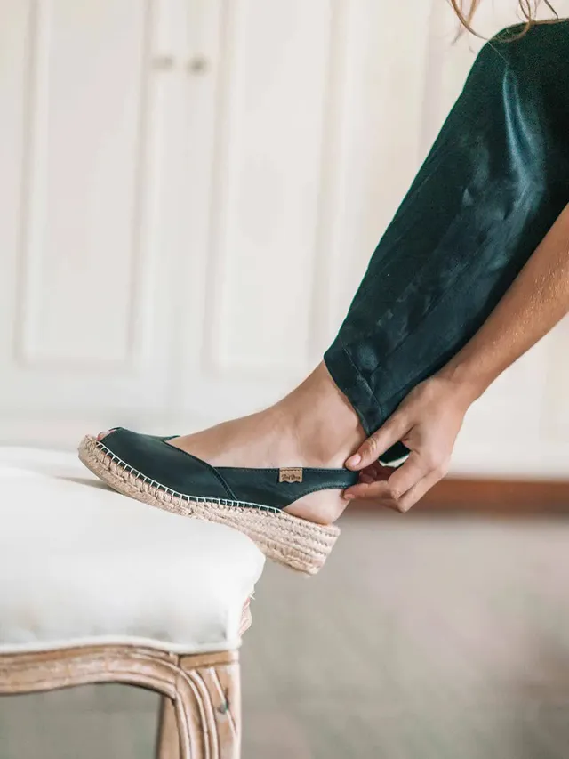Toni Pons Bernia-P espadrille compensée cuir 5 cm