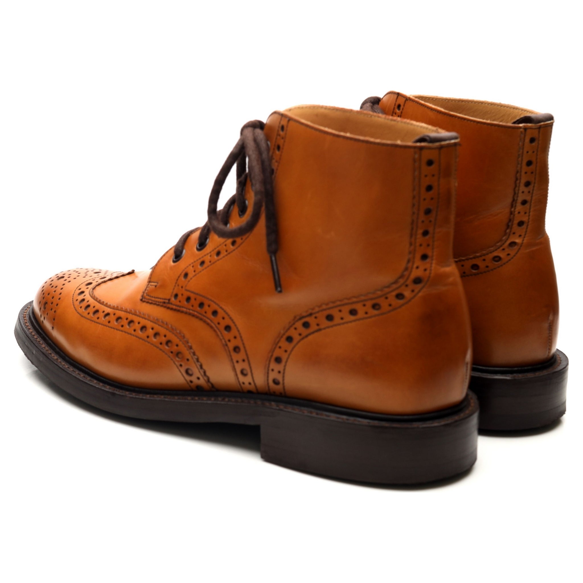 Barker Harrison boots cuir marron UK 9 semelle gomme