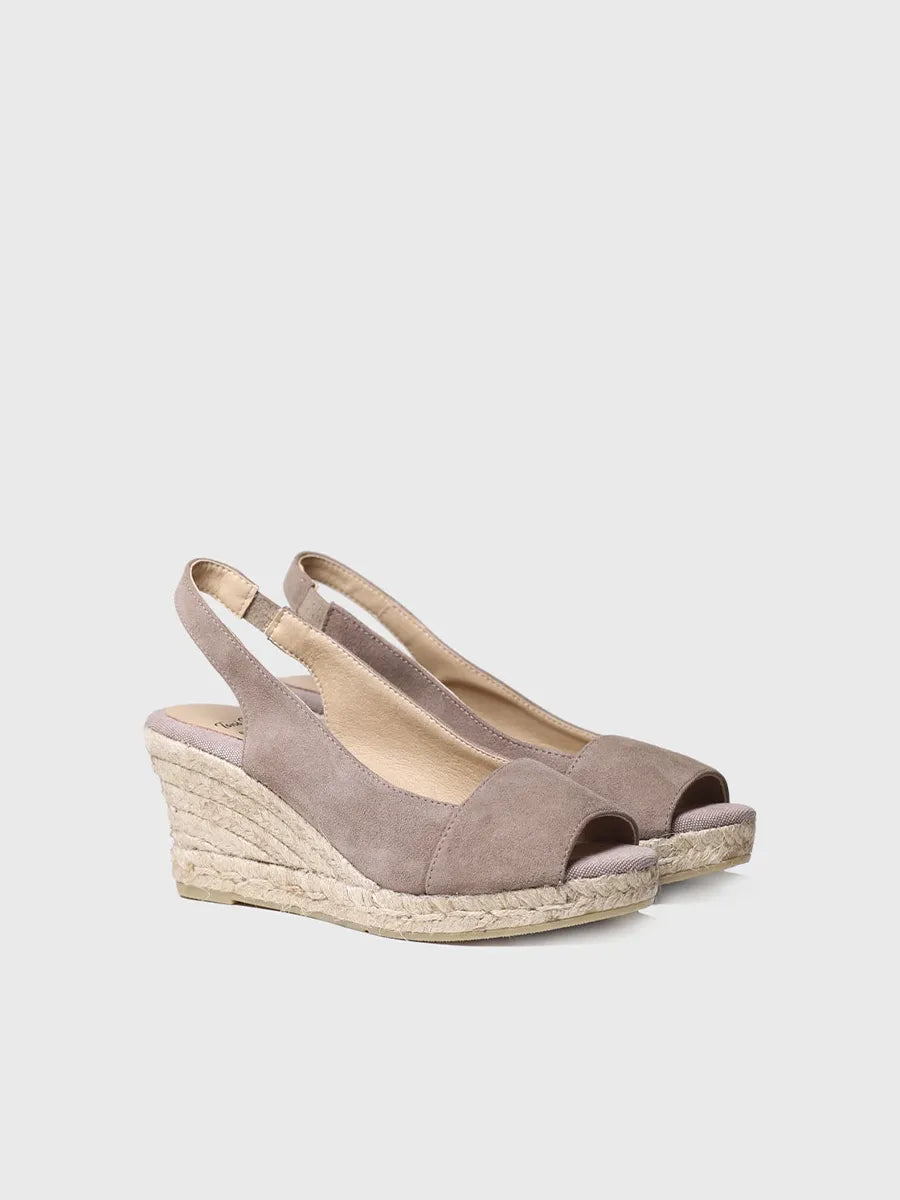 Toni Pons Monza-A espadrilles compensées taupe