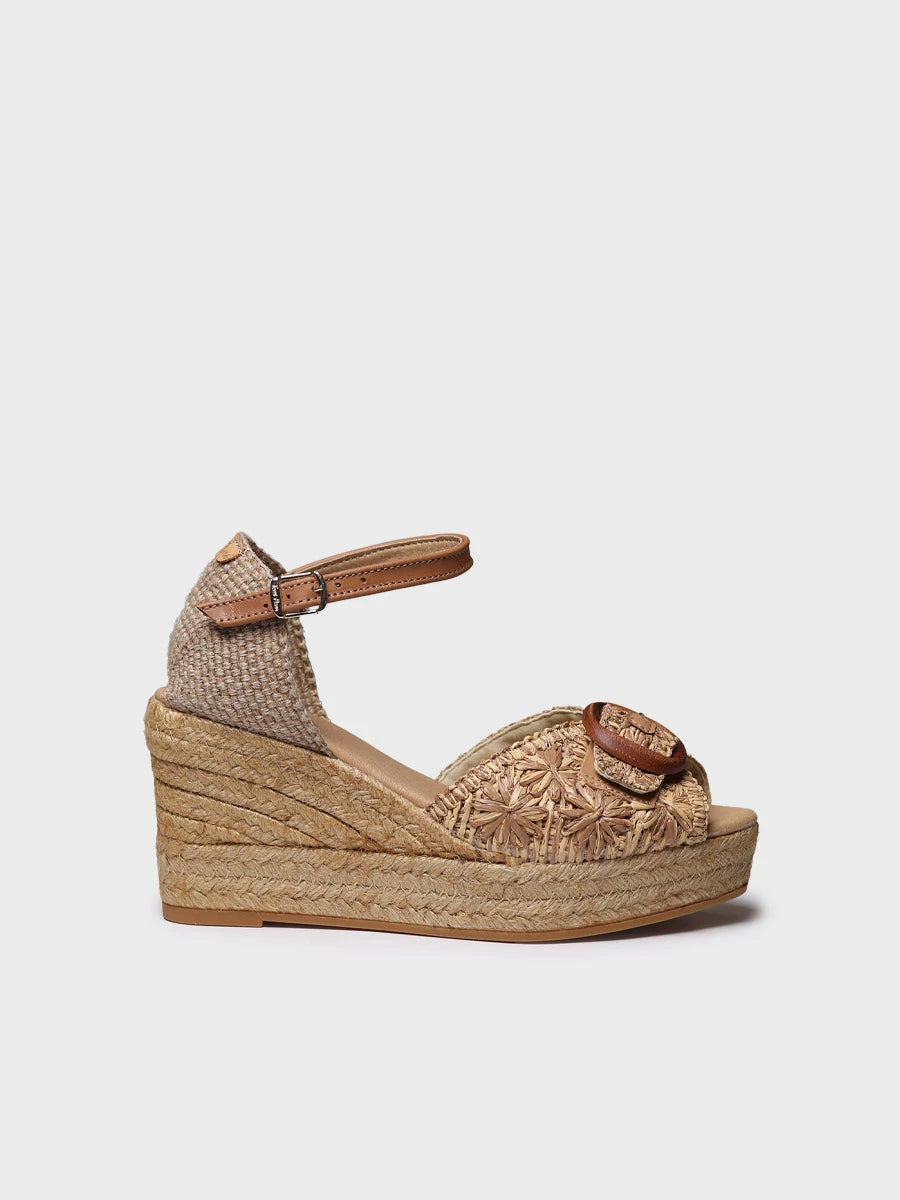 Toni Pons LIA-RF espadrille compensée raphia bicolore