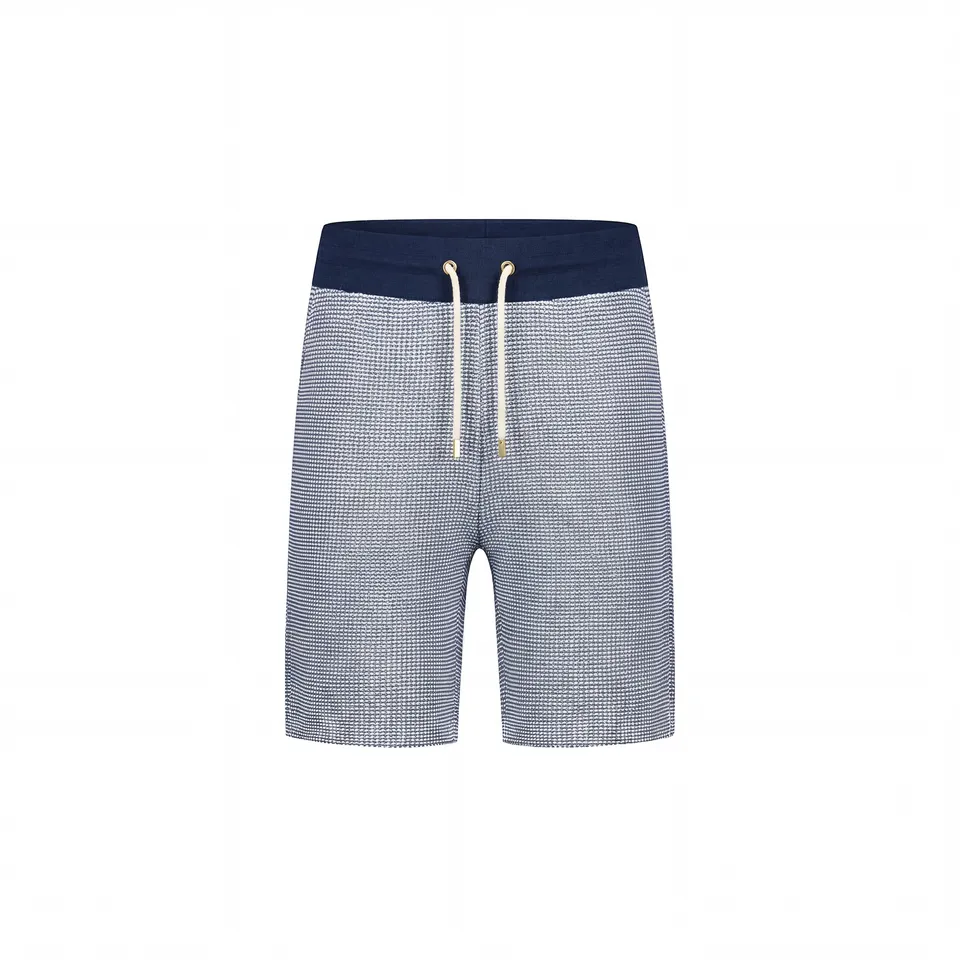 Rivieras Salgados short bicolore bleu coton