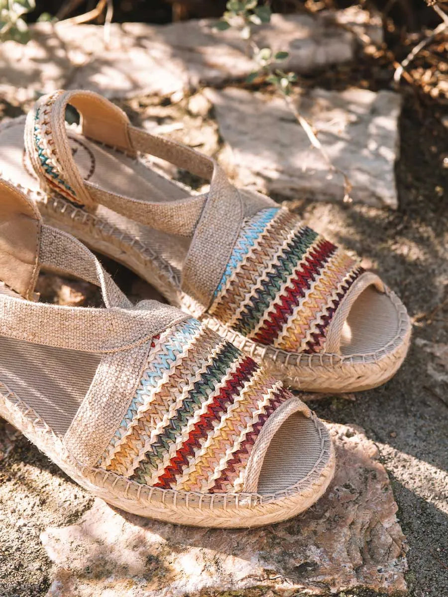 Toni Pons Delmi-Ma espadrilles raphia multicolore 5,5 cm