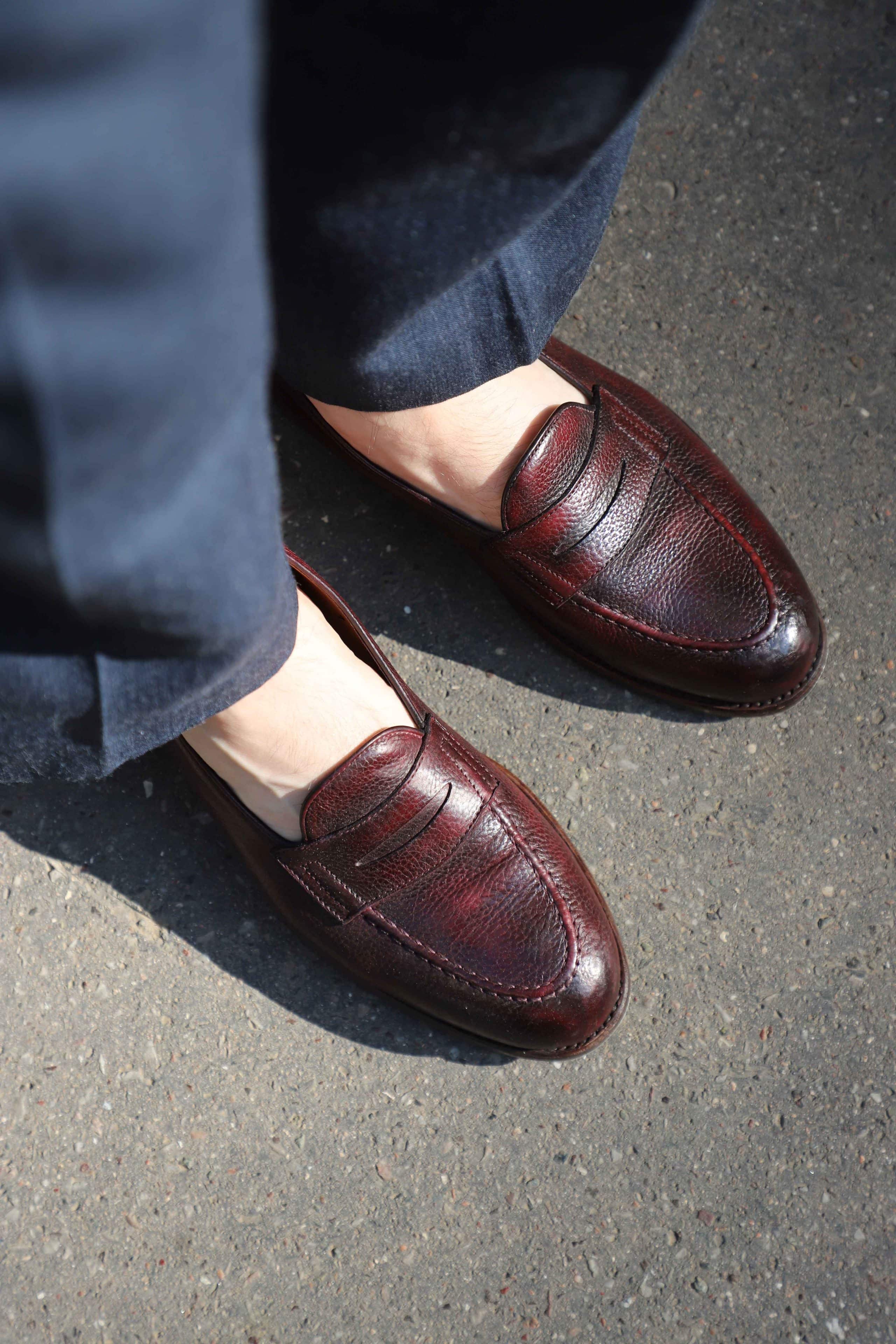 Malfroid Newport Superleggera mocassins grainé