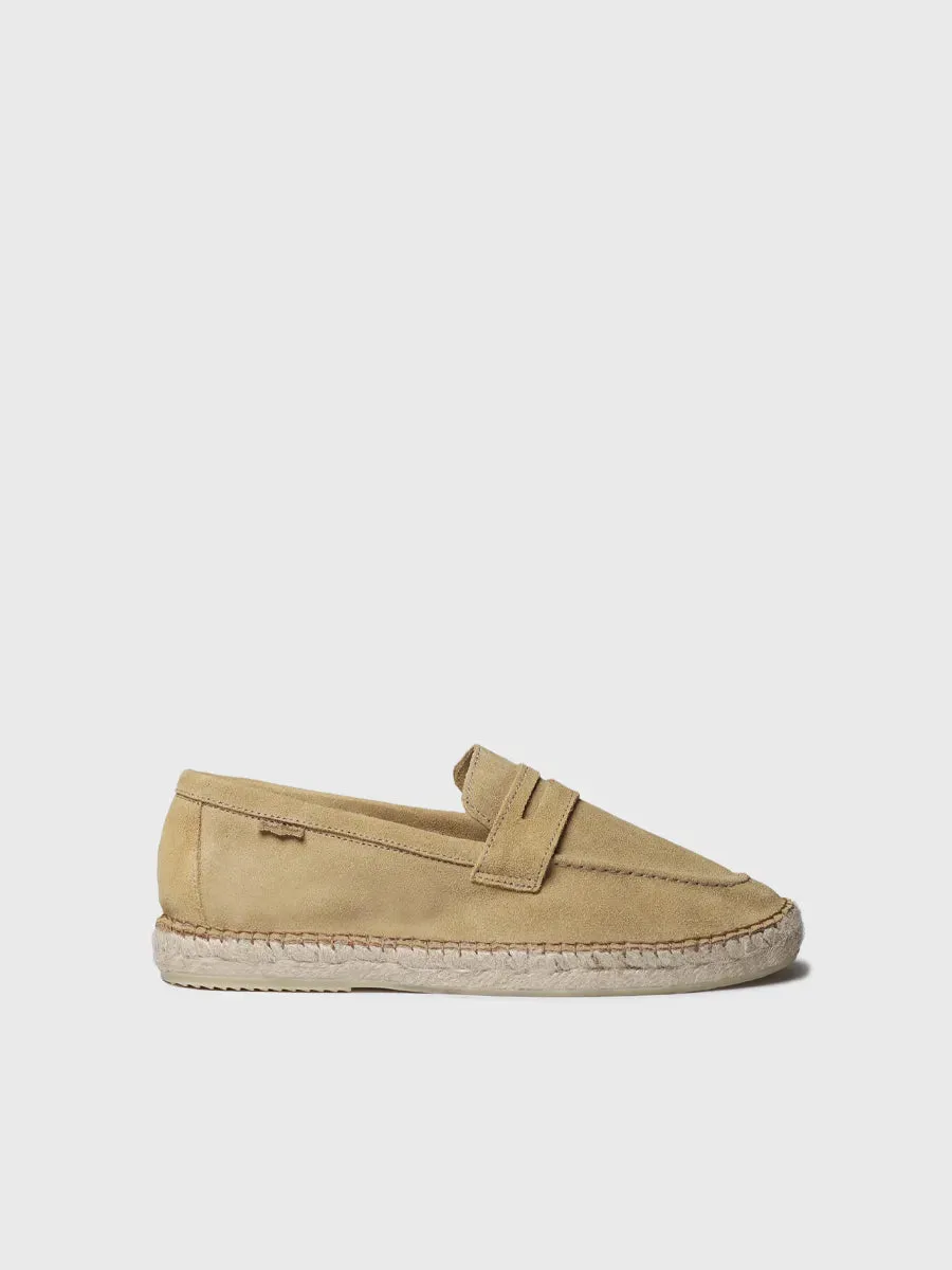 TONI PONS BENET espadrille homme fermée cuir velours