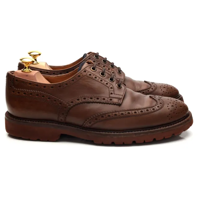 Brunello Cucinelli derbies brogues cuir marron UK 7