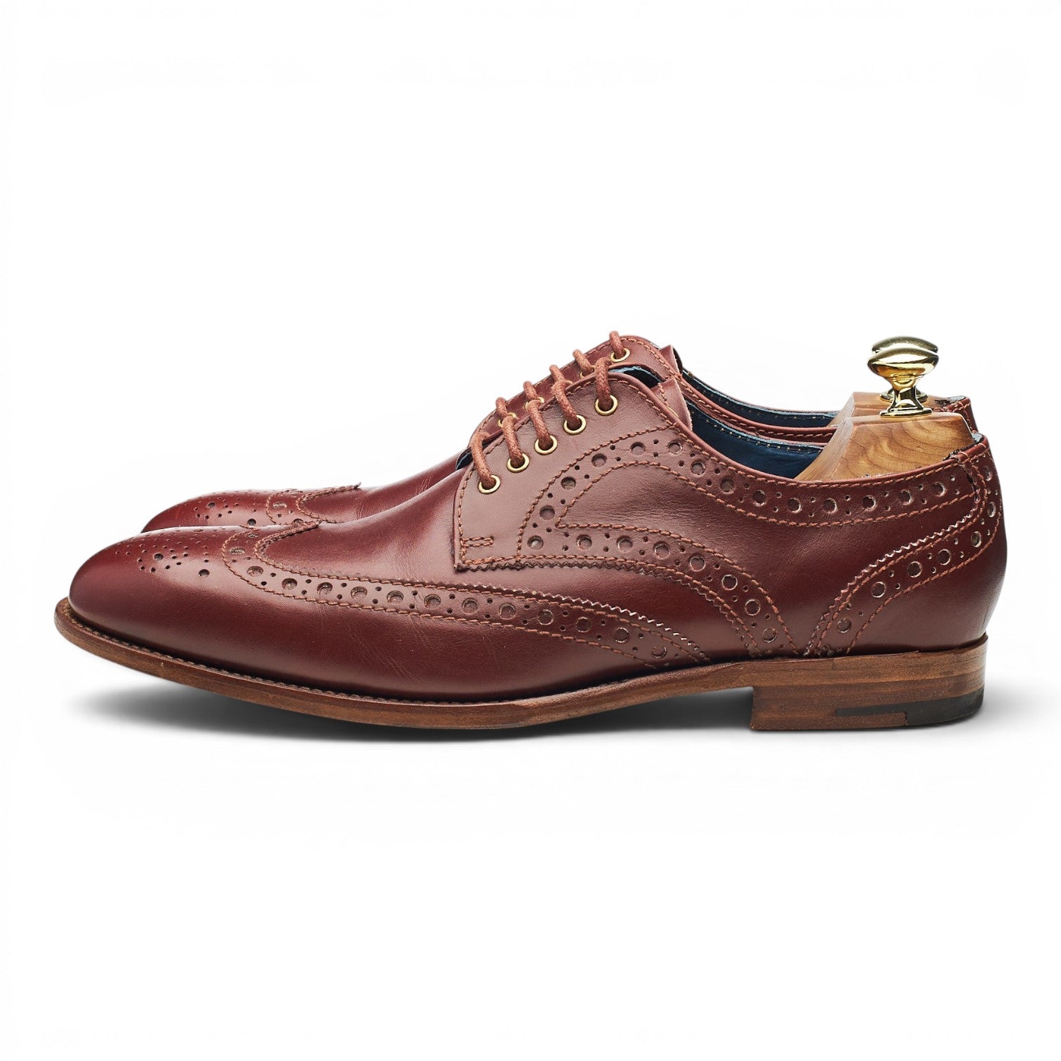 Barker Thompson derby cuir marron 7.5 large semelle cuir