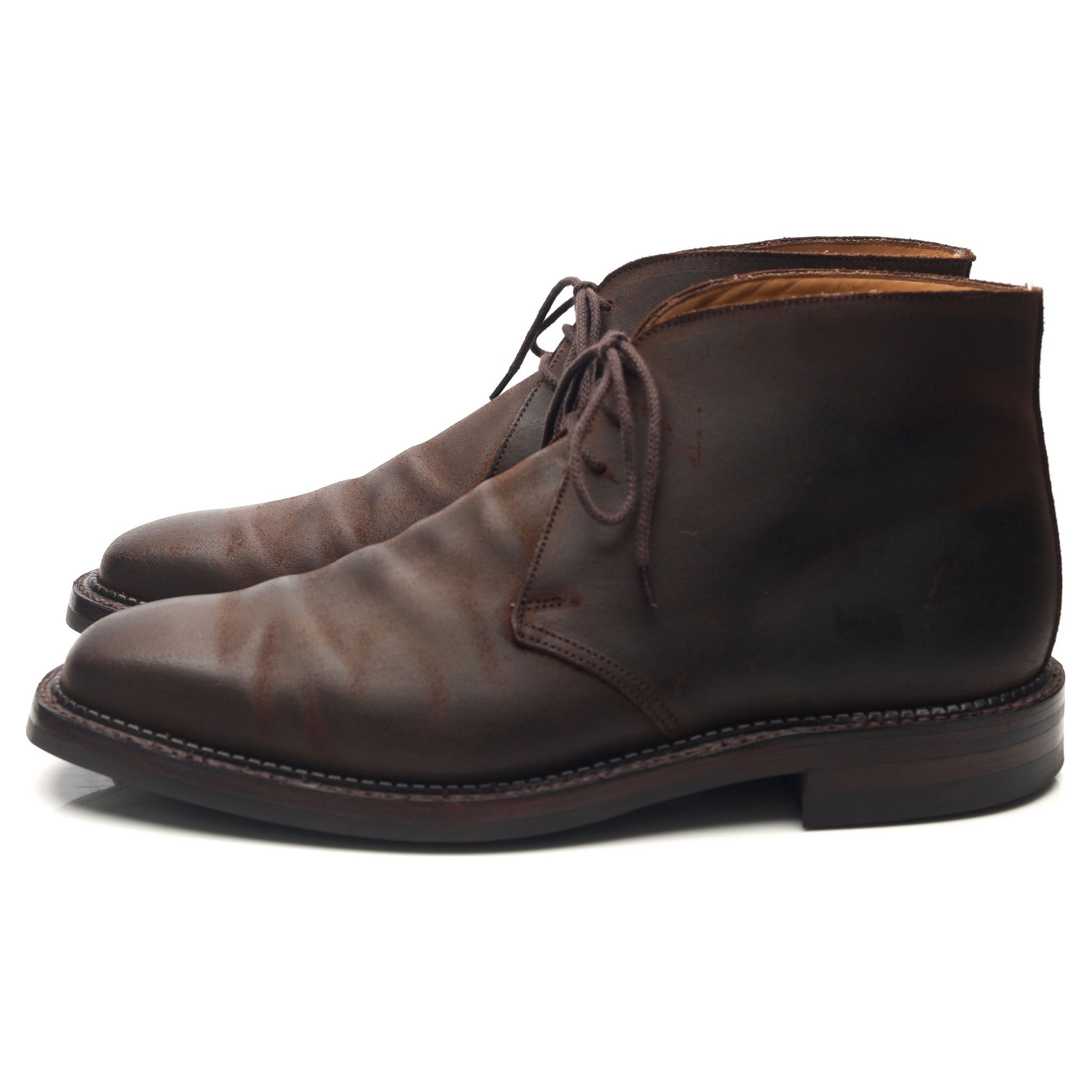Crockett & Jones Molton bottines chukka daim marron 8,5
