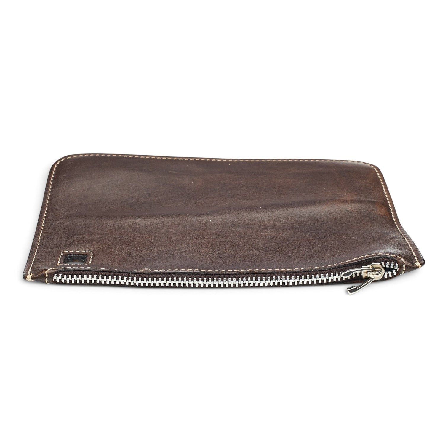 Loro Piana sac cabas cuir marron 28 cm