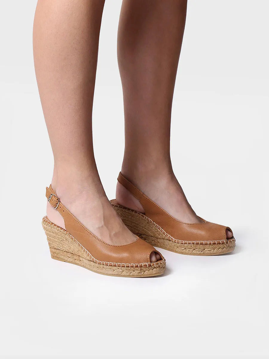 Toni Pons Croacia espadrille compensée bout ouvert 7 cm