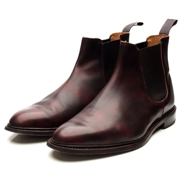 Tricker's Roxbury bottines chelsea cuir bordeaux UK 12