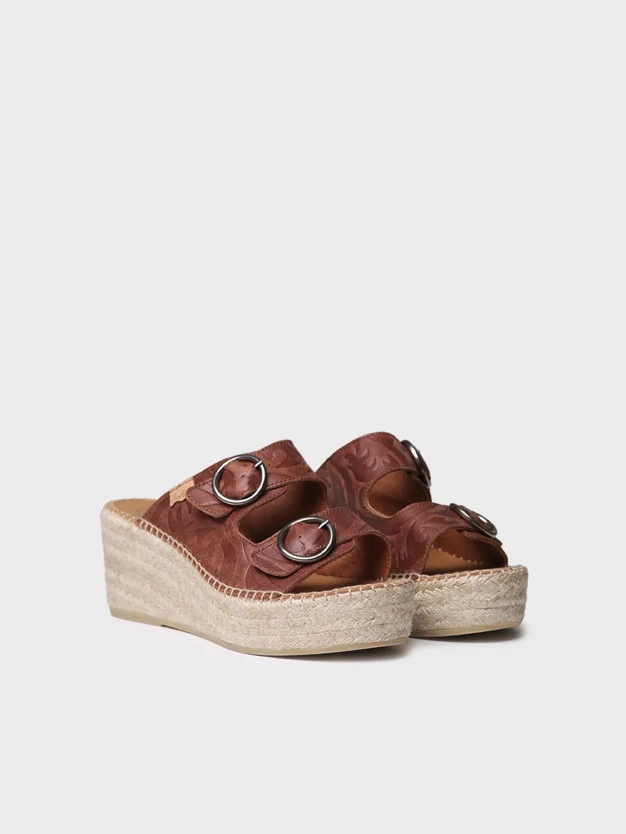 Toni Pons Idoia espadrilles mules cuir talon 7 cm
