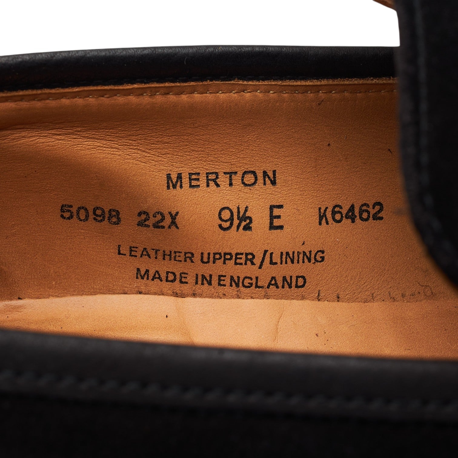 Crockett & Jones Merton mocassins daim noir UK 9.5
