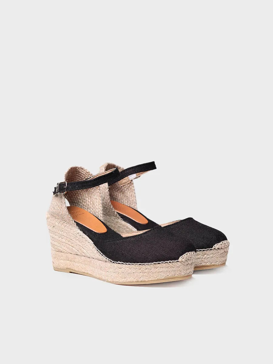 Toni Pons Laia-NT espadrilles compensées lin noir