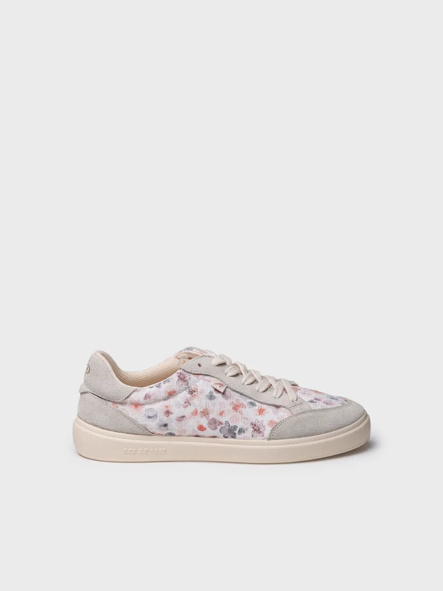 Toni Pons Ilda baskets femme toile fleurs écru