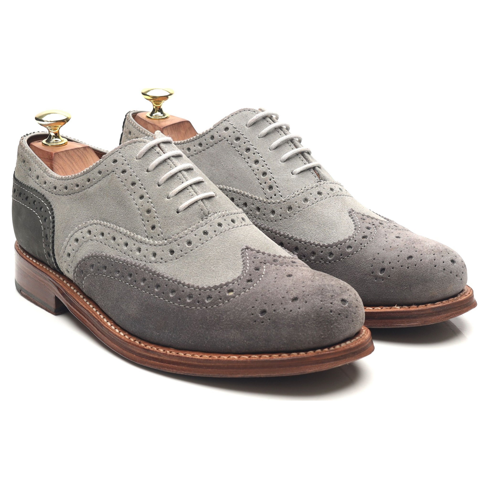 Grenson Stanley derbies suède gris UK 7