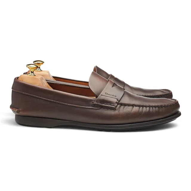 Church's Cascade mocassin cuir marron foncé UK 12
