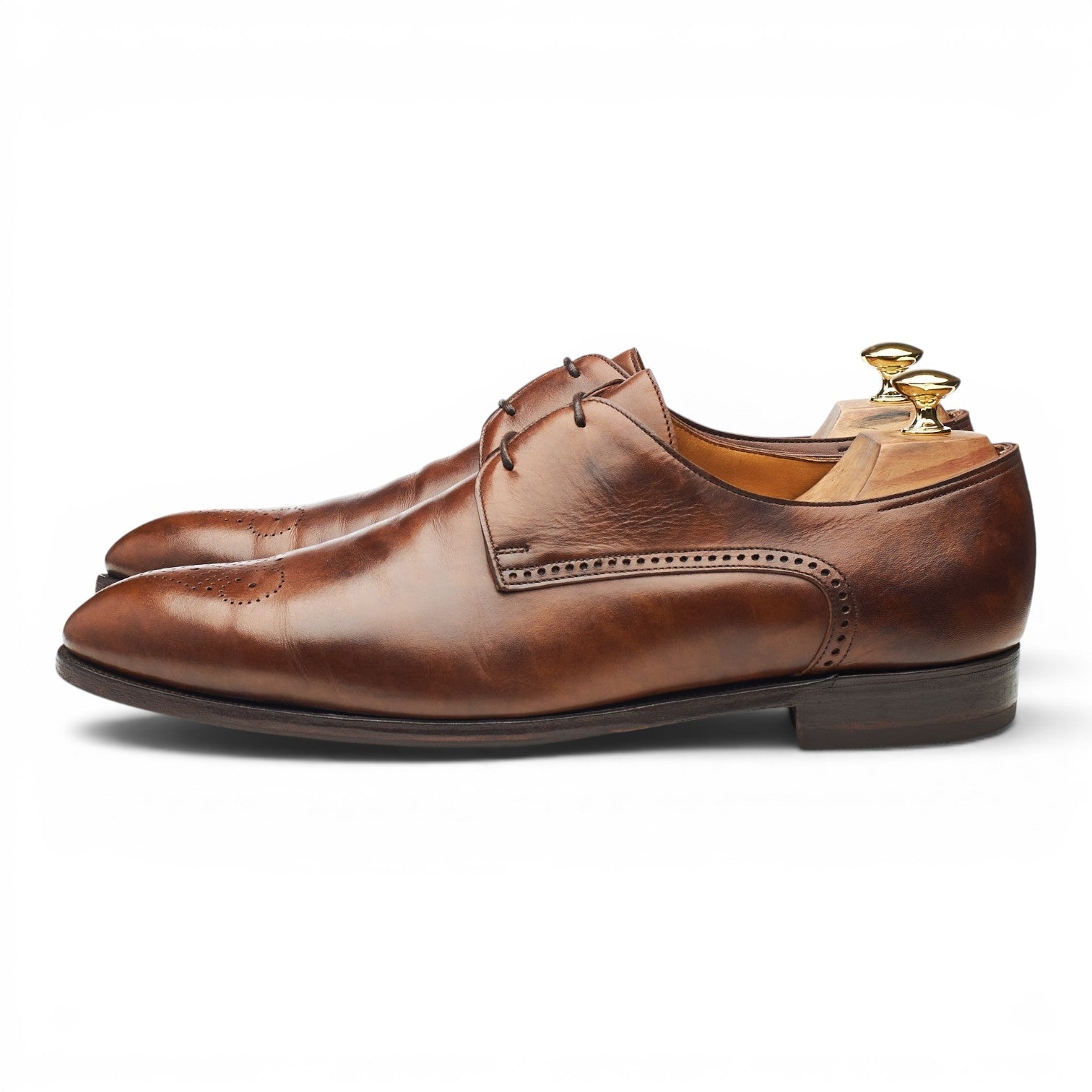 John Lobb Chelmsford derby cuir marron museum UK 10,5
