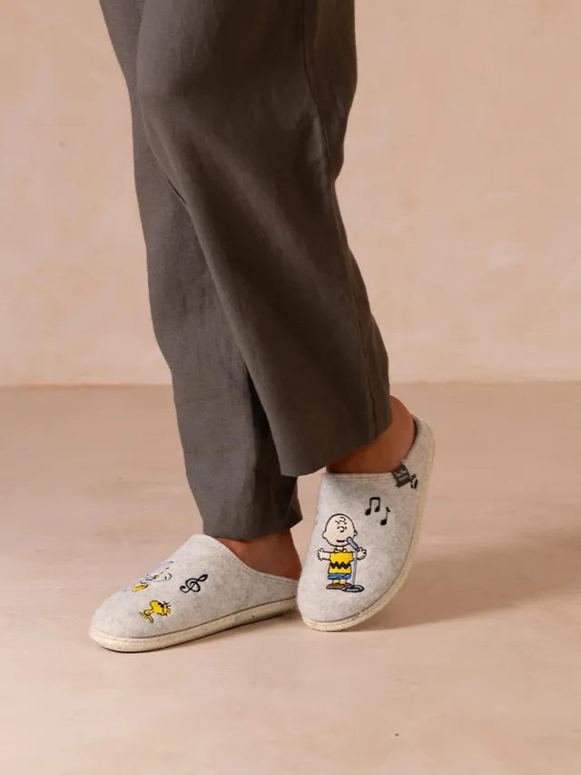 Toni Pons Snoopy chausson feutre femme motif Snoopy