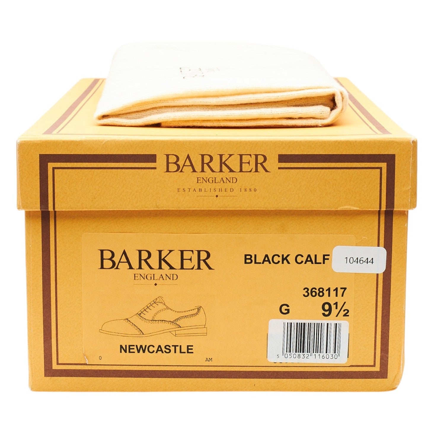 Barker Newcastle richelieu cuir noir pointure 9.5