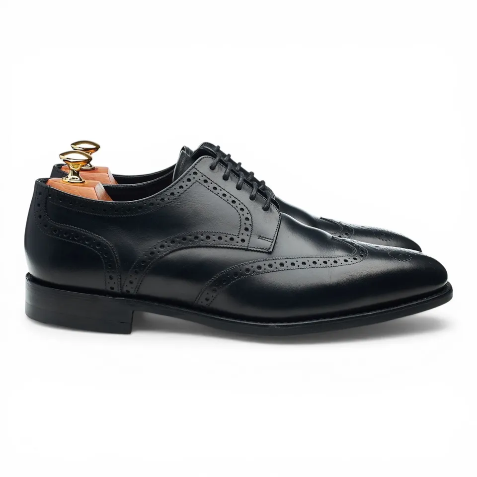 Loake 1880 Wembley derby brogues cuir noir UK 8.5 G